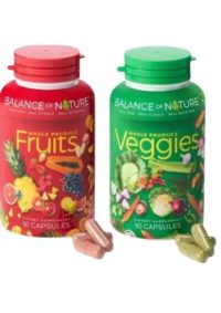 Balance of Nature Fruits and Veggies - 90 Fruit Capsules, 90 Veggie Capsules - 1 Set