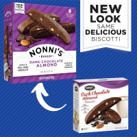 Nonni's Dark Chocolate Almond Biscotti Italian Cookies - Dark Chocolate Cookies - 6.88 oz - Image 6