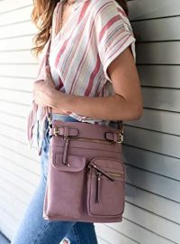 SG SUGU Katie Lightweight Medium Crossbody Bag Shoulder Bag with Multi Pocket for Women - Image 4