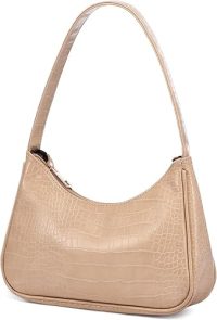 LOVEVOOK Shoulder Bag for Women, Small Purses Croc Pattern Clutch Purse Vegan Leather Little Purse Cute Mini Handbag