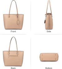 LOVEVOOK Purse for Women Fashion Tote Bag Shoulder Handbags Top Handle Satchel Bags with External Pocket - Image 3