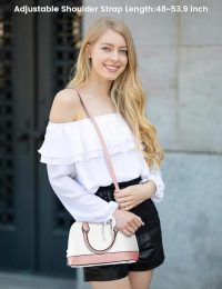 LOVEVOOK Purse for Women Small Crossbody Bags Classic Double Zip Top Handle Dome Satchel Bag - Image 3