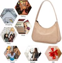 LOVEVOOK Shoulder Bag for Women, Small Purses Croc Pattern Clutch Purse Vegan Leather Little Purse Cute Mini Handbag - Image 4