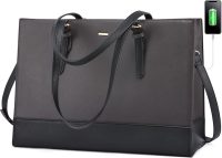 LOVEVOOK Laptop Bag for Women, Fashion Computer Tote Bag 15.6 Inch Large Handbag, Shoulder Bag Purse for Business Work
