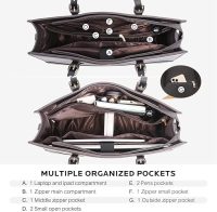 LOVEVOOK Laptop Bag for Women, Fashion Computer Tote Bag 15.6 Inch Large Handbag, Shoulder Bag Purse for Business Work - Image 2