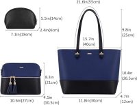 Handbags for Women Shoulder Bags Tote Satchel Hobo 3pcs Purse Set - Image 2