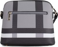 SG SUGU Lightweight Medium Dome Crossbody Bag Shoulder Bag with Tassel | Plaid Pattern - Image 2