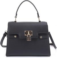 SUGU Women Classic Saffiano Top Handle Satchel Bag