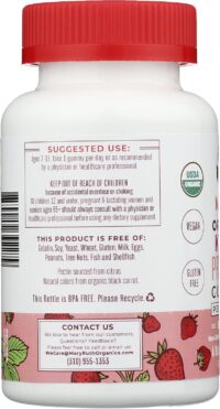 MaryRuth's Organic Kids Probiotic Gummies Strawberry - 60 Gummies - Image 4